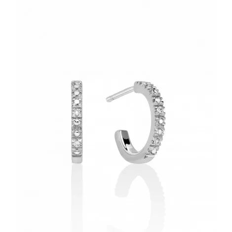 Orecchini Miluna Collezione Diamantissima Argento 4 Diamanti 0,028 G SI Cerchi ERD2646