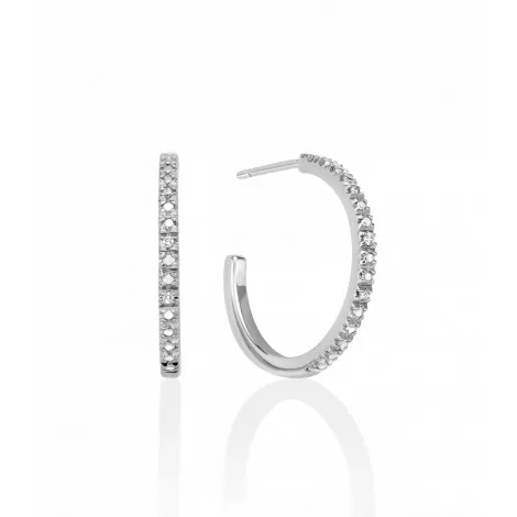Orecchini Miluna Collezione Diamantissima Argento 6 Diamanti 0,02 G SI Cerchi ERD2645