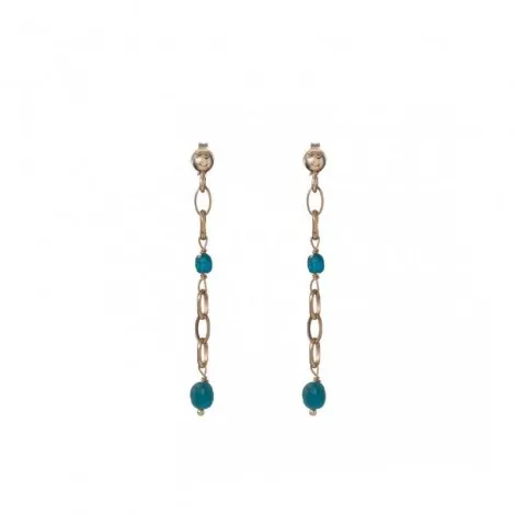 Orecchini Pendenti Donna Alisia Ocean Argento 925 Apatite Dorato Turchese AL1726