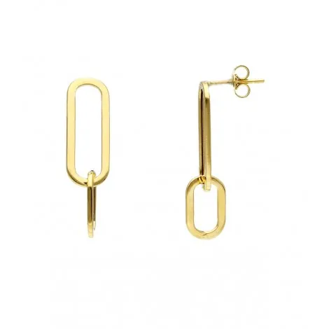 Orecchini Pendenti Ovali Oro Giallo 18kt
