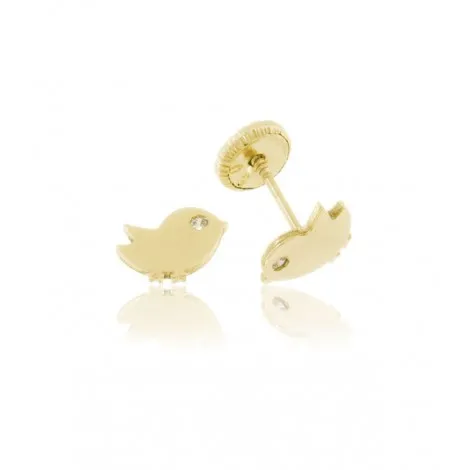 Orecchini Raggi Pulcino Oro Giallo 9kt Zirconi 9PN51964