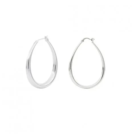 Orecchini Unoaerre Bronzo Bianco Cerchi Ovali EXO42399