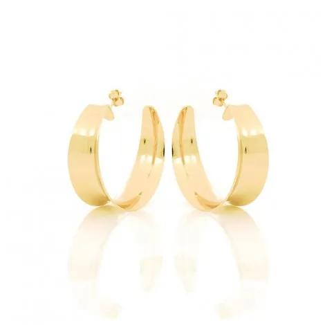 Orecchini Unoaerre Bronzo Dorato Cerchi Lucidi EXO4258