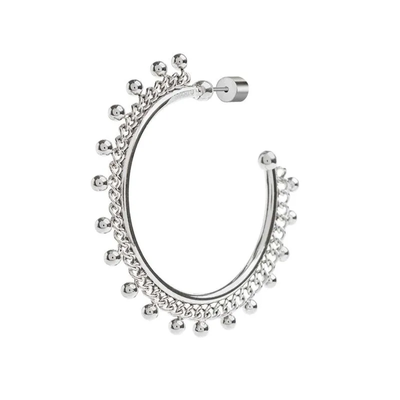 ORECCHINO MARLÙ DONNA A CERCHIO CON CATENA GRUMETTA E SFERE