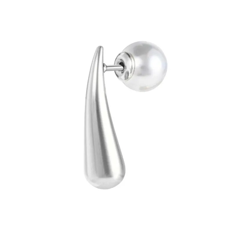 Mono orecchino Marlù goccia slim 2,2cm con perla