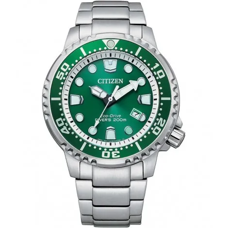 Orologio Citizen Promaster Diver's Eco Drive Uomo Silver Verde BN0158-85X