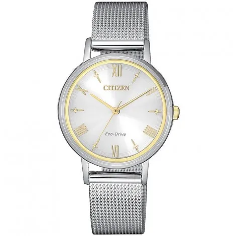 Orologio Solo Tempo Donna Citizen Of Collection Silver Gold EM0574-85A