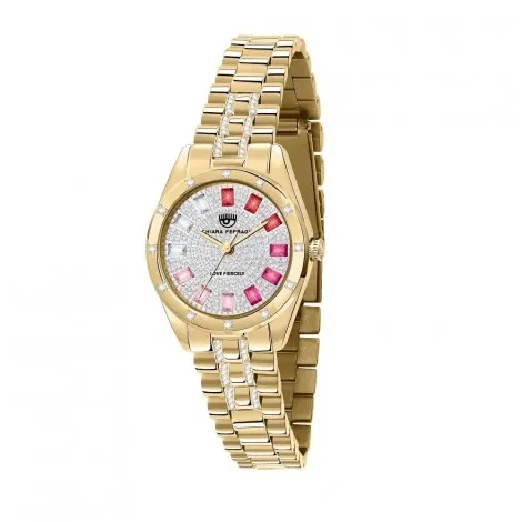 Orologio Chiara Ferragni Solo Tempo Donna Everyday 28 mm Gold Acciaio Cristalli Pink R1953100515