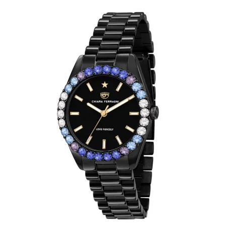 Orologio Chiara Ferragni Solo Tempo Donna Everyday 34 mm Acciaio Cristalli Blue Black White R1953100502