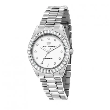 Orologio Chiara Ferragni Solo Tempo Donna Everyday 34 mm Silver Acciaio Cristalli White R1953100505