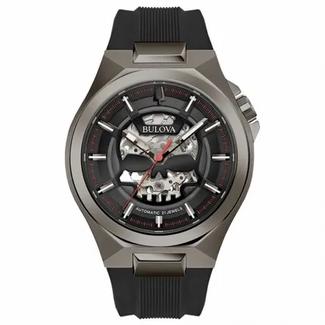 Orologio Uomo Bulova Maquina Solotempo Meccanico Acciaio 46mm  98A260