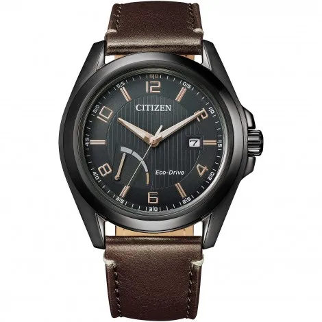 Orologio Uomo Citizen Black Pelle Marrone AW7057-18H