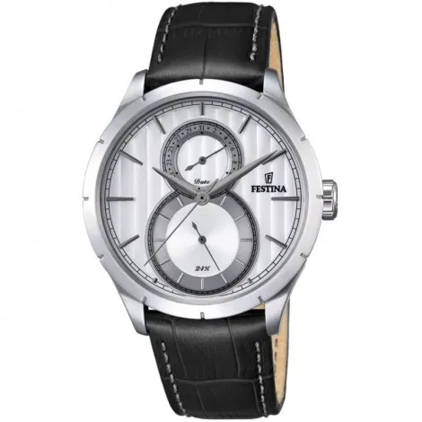 Orologio Uomo Festina Pelle Nera /Grigio Retro F16892/1