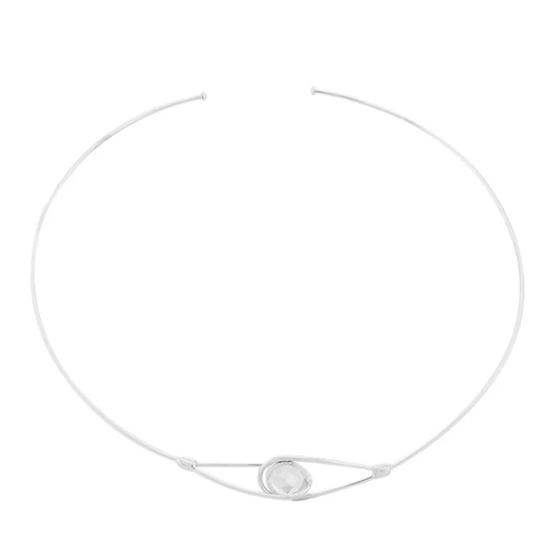 Collana in argento con Quarzo Bianco (TPC)