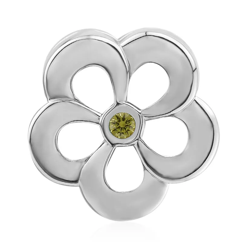 Charm in argento con Zaffiro Giallo
