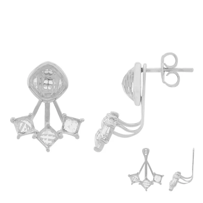 Orecchini in argento con Quarzo Bianco (TPC)