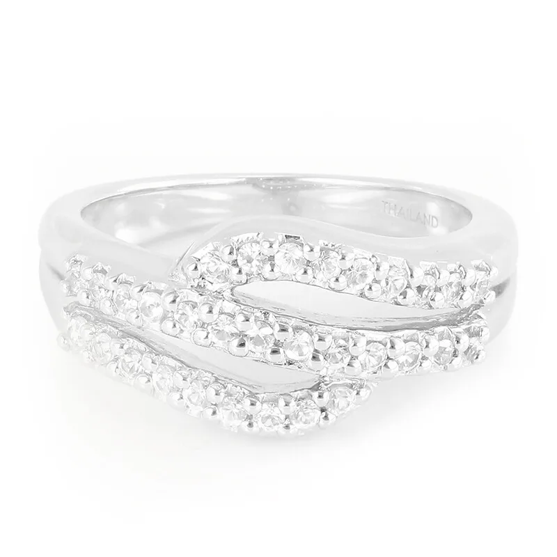 Anello da uomo in argento con Zaffiro Bianco