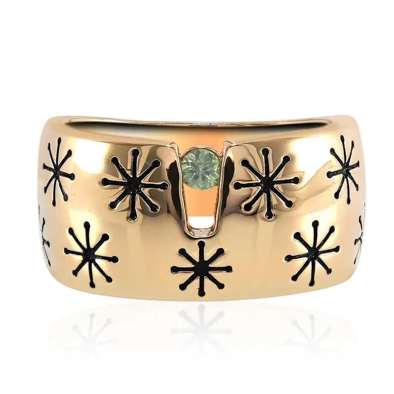 Anello in argento con Zaffiro Verde (TPC)