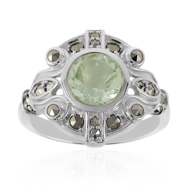 Anello in argento con Ametista Verde (Annette classic)