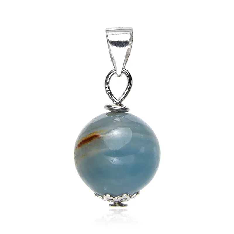 Ciondolo in argento con Aragonite Blu