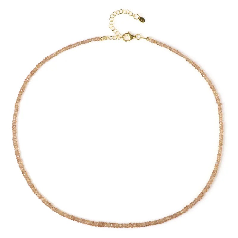 Collana in argento con Zircone Champagne