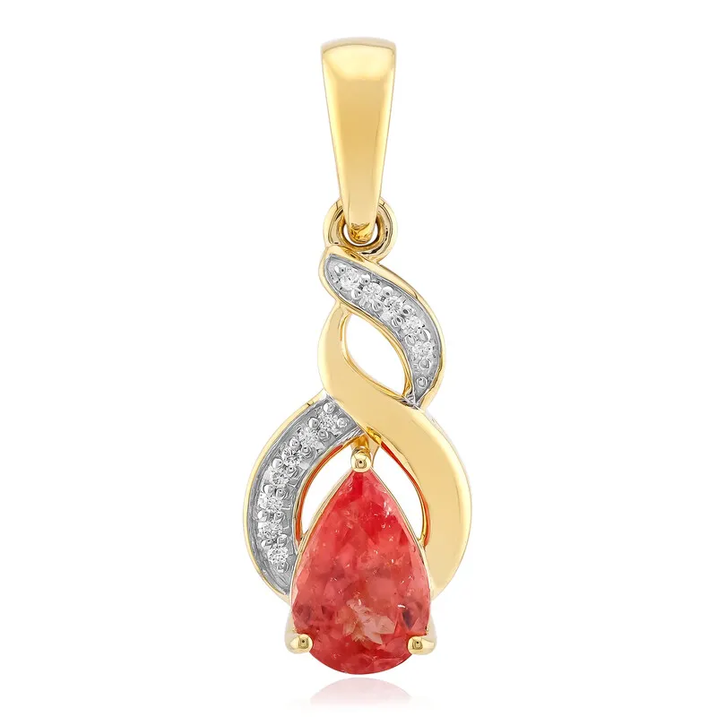 Ciondolo in oro con Rodocrosite Sweet Home