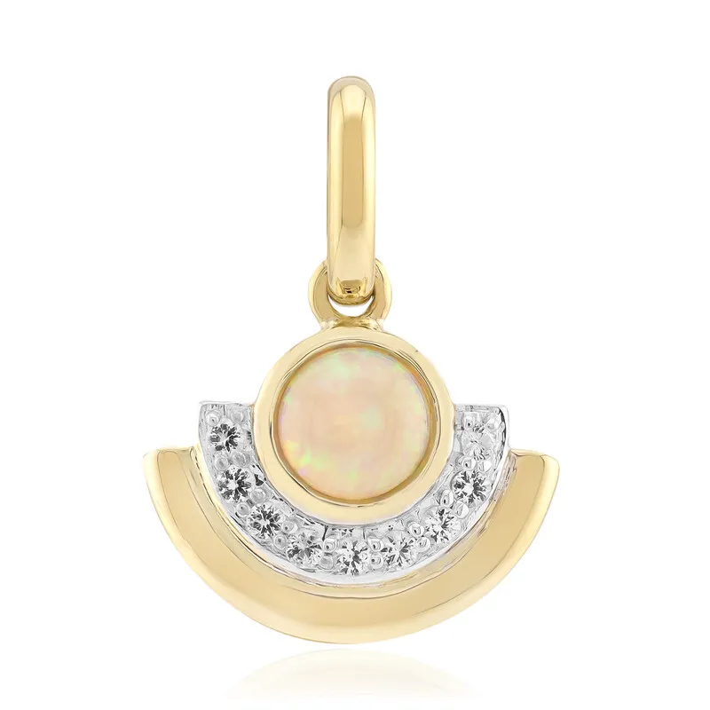 Ciondolo in oro con Opale di Coober Pedy