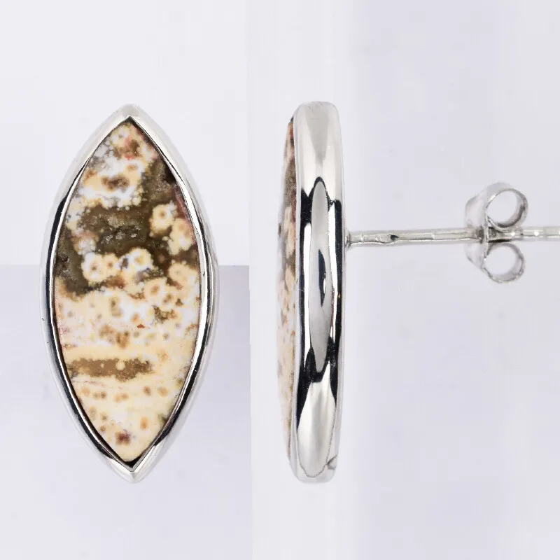 Orecchini in argento con Diaspro Oceano