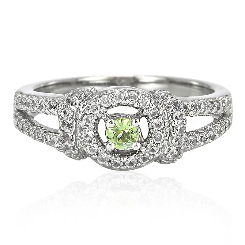 Anello placcato in platino con Tanzanite non riscaldata