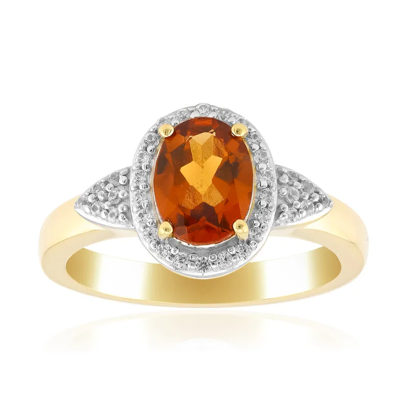Anello in oro con Hessonite di Ceylon