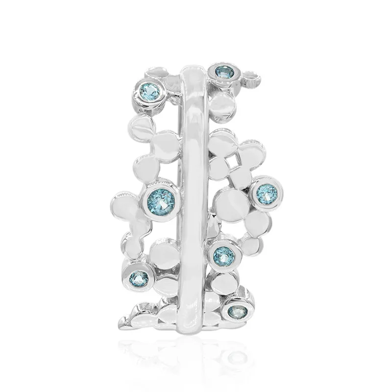 Ciondolo in argento con Topazio Blu Londra