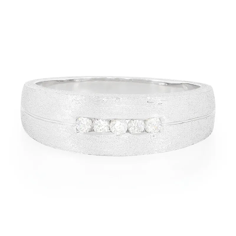 Anello da uomo in argento con Zircone