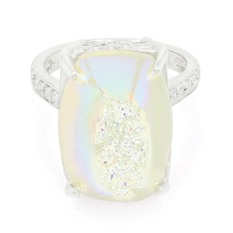 Anello in argento con Quarzo Glitter Perlato