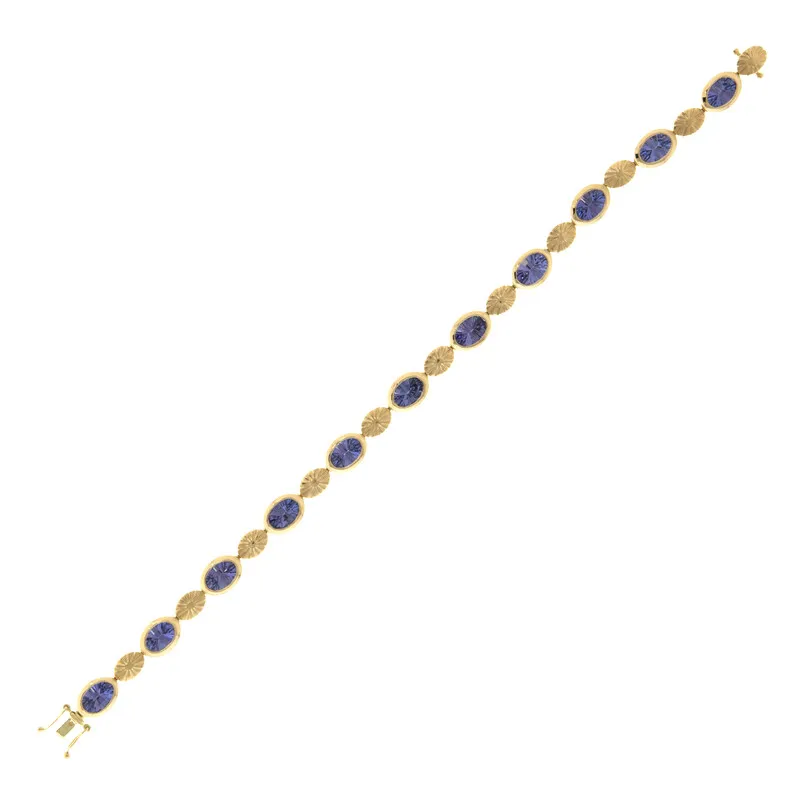 Bracciale in oro con Tanzanite (CUSTODANA)