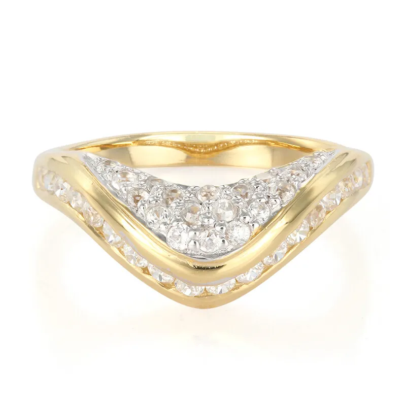 Anello  placcato in oro con Zircone