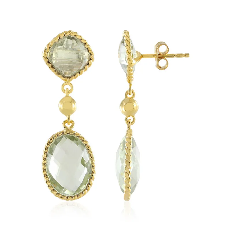 Orecchini in argento con Ametista Verde (Faszination Türkis)