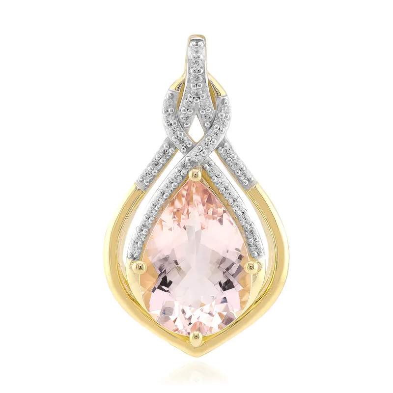 Ciondolo in oro con MORGANITE MARROPINO