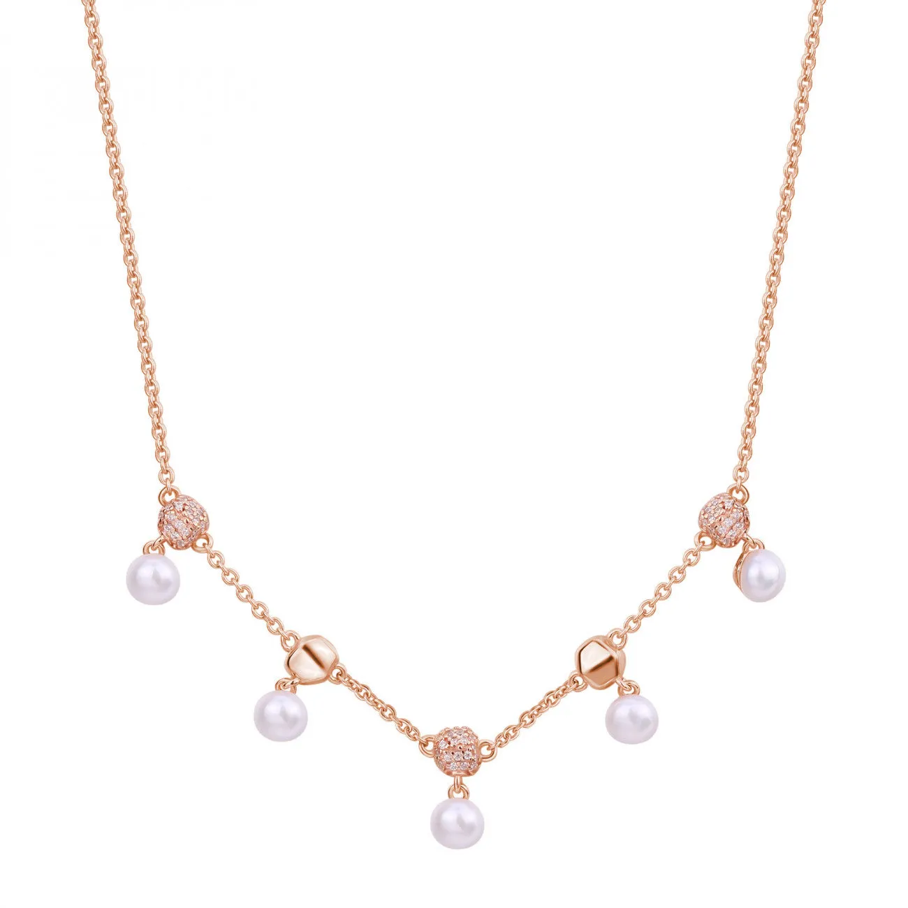 Collana girocollo Rosato Azzurra Perle rosè