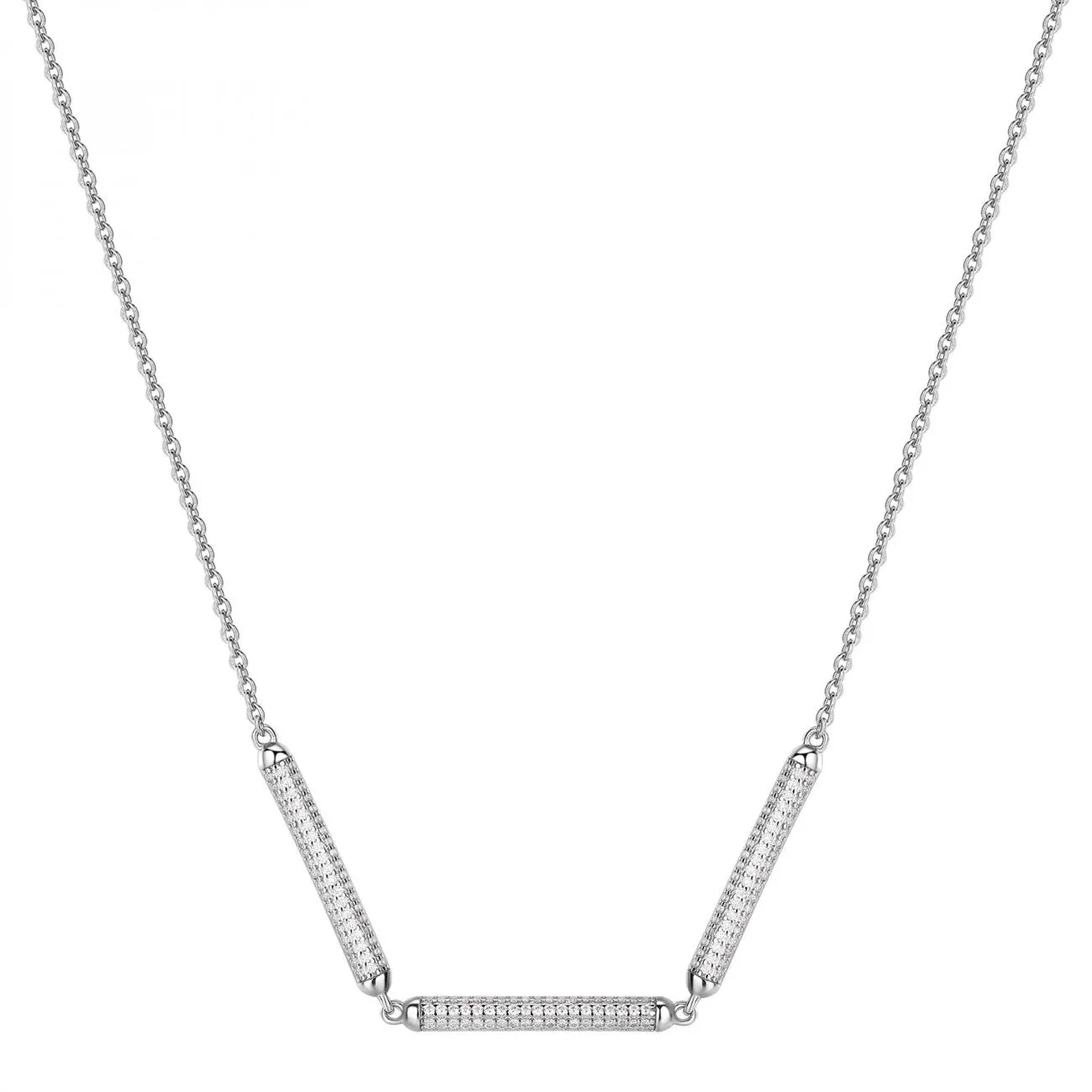 Collana girocollo Rosato Bianca Pavè tris